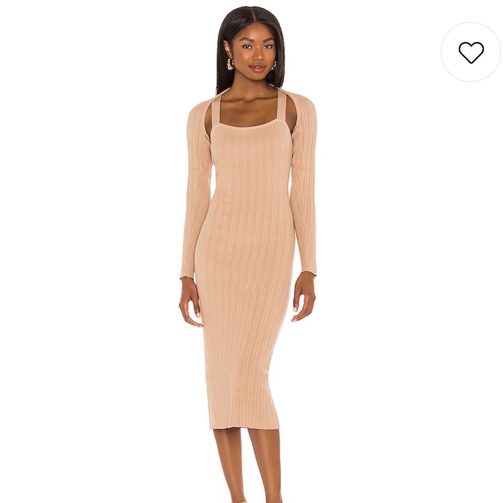 Revolve Heartloom Sage Sweater Dress Set in Bisque